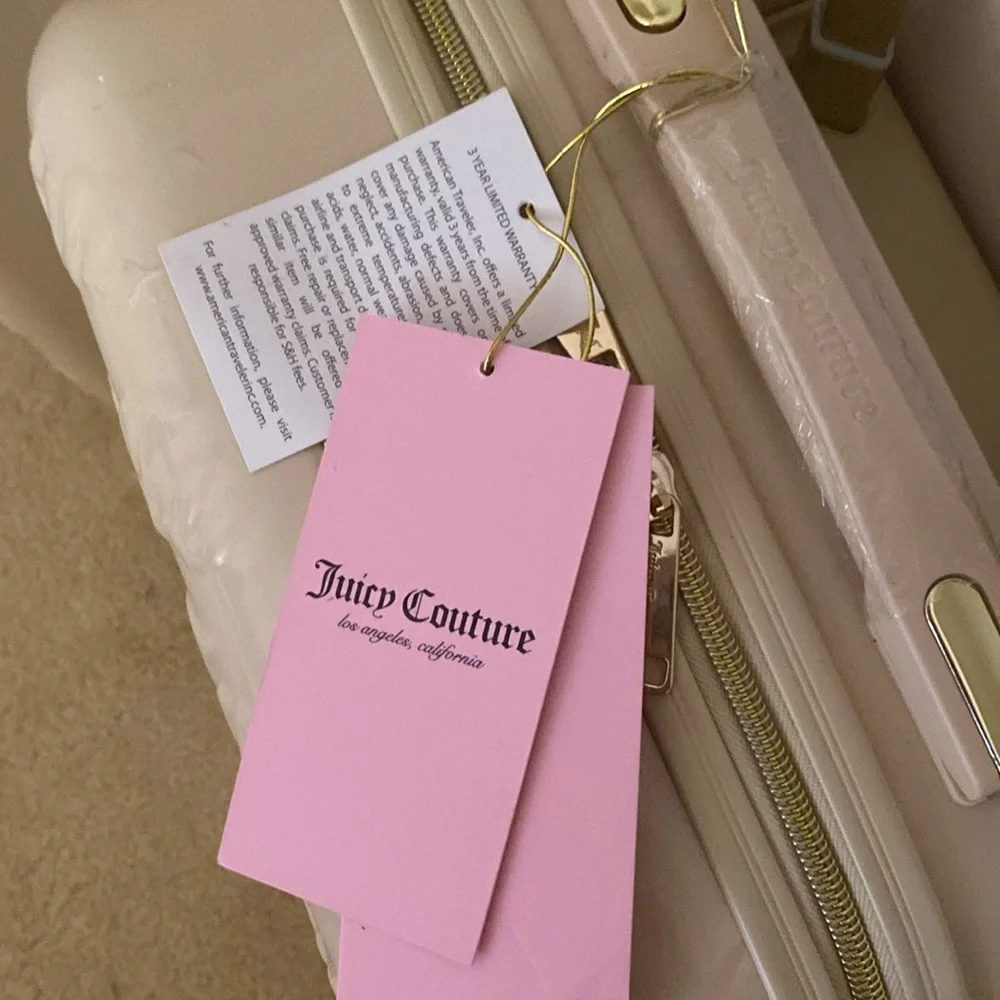 Brand New Beautiful Juicy Couture Luggage Set.
Cream in Color Hard Shell. NWT - Picture 2 of 6